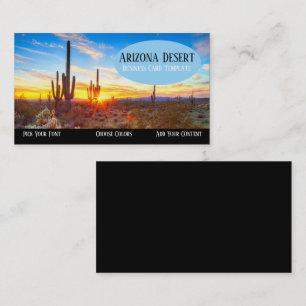Southwestern Sunset Wüste Business Card Visitenkarte
