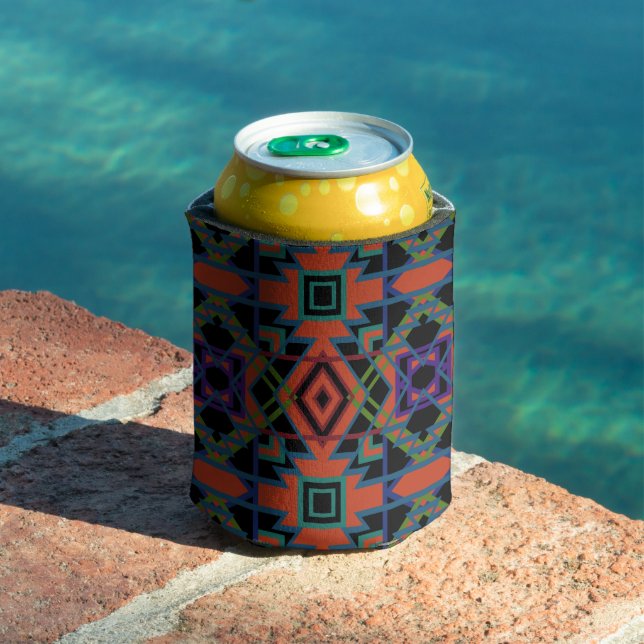 Southwestern Symmetrical Tiled Pattern Line Art Dosenkühler (In Situ Pool)