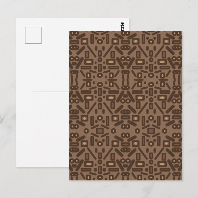 Southwestern Tribal Abstraktes Muster Art Design Postkarte (Vorne/Hinten)