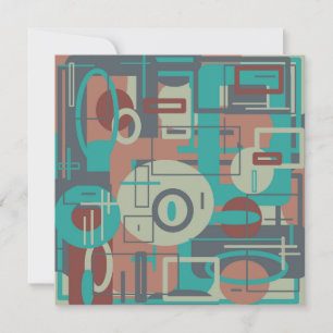 Southwestern Tribal Geometrie Abstrakte Formen Mitteilungskarte