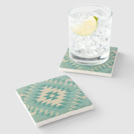 Southwestern Weave Aquamarin Steinuntersetzer