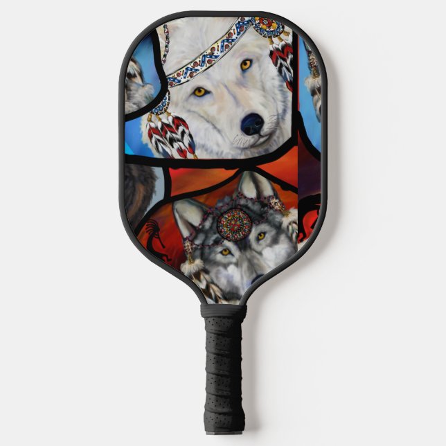 SOUTHWESTLICHE WOLFKUNST PICKLEBALL SCHLÄGER (Vorderseite)