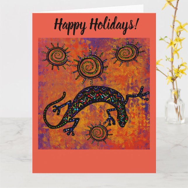 SOUTHWESTLIZARD ART KARTE (Gelbe Blume)