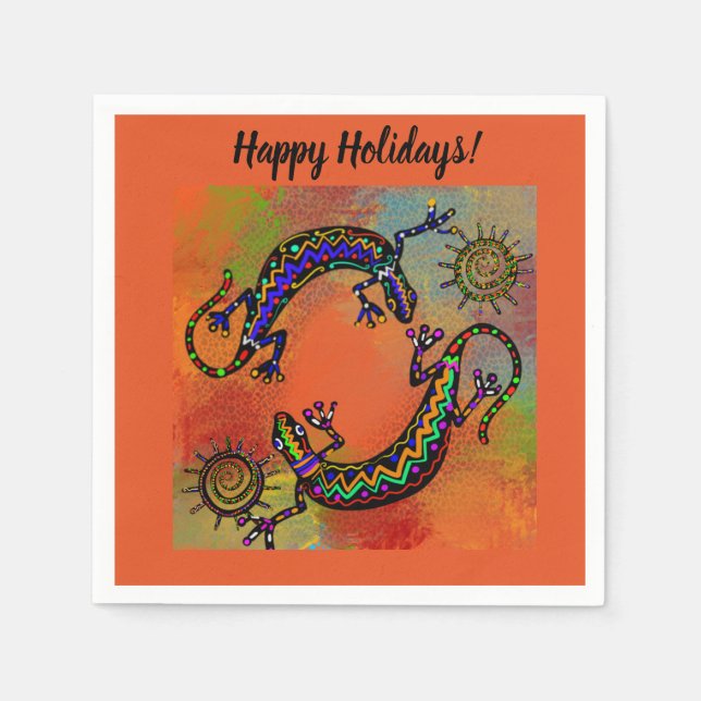 SOUTHWESTLIZARD ART SERVIETTE (Vorderseite)