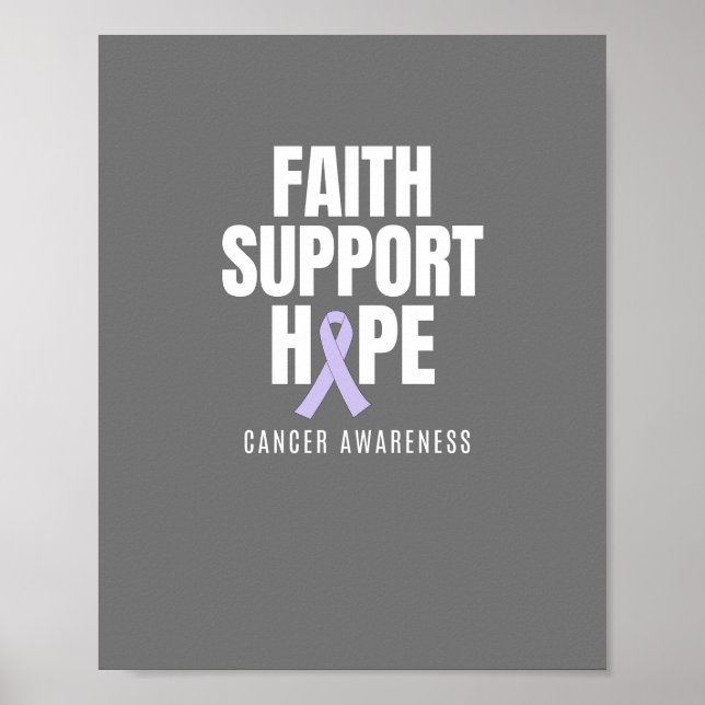 soutien de la foi espoir tous les cancers Affiches (Devant)