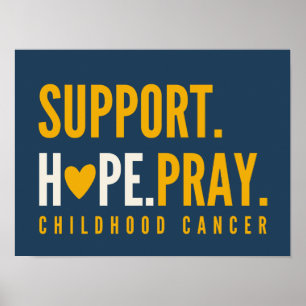 soutien du cancer de l'enfance espoir Poster Impri