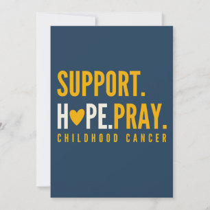 soutien du cancer de l'enfance espoir prier carte 