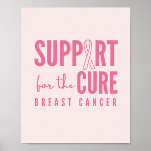 soutien du cancer du sein cure rose Poster Prints