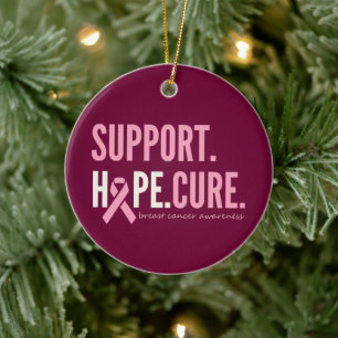 soutien du cancer du sein espoir Ornement Noël