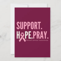 soutien du cancer du sein espoir prier Carte d'inv