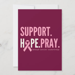 soutien du cancer du sein espoir prier Carte d'inv