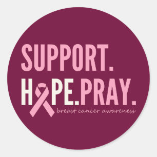 soutien du cancer du sein espoir prier Stickers Ét