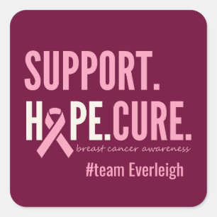 soutien du cancer du sein personnalisé Sticker