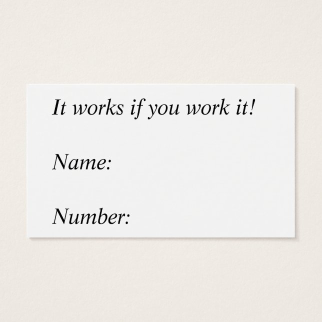 Soutien, parrainage, Fellowship Number Cards (Dos)