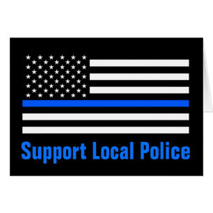 Soutien Police locale Ligne Bleue Mince