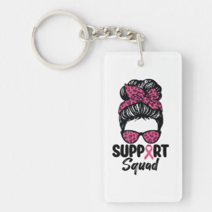 Soutien Squad Messy Bun Pink Warrior Cancer du sei