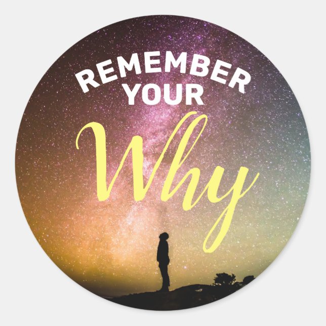 Souvenez-vous de votre Stickers Pourquoi Motivatio (Devant)