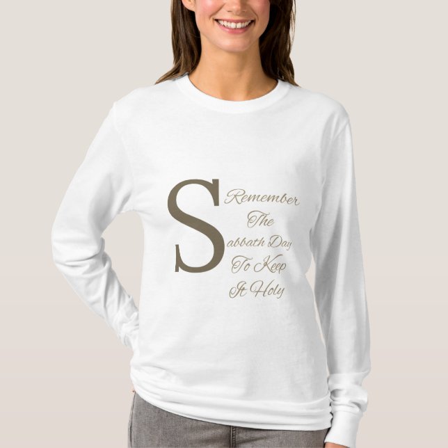 Souvenez-vous du T-shirt chrétien du jour du sabba (Devant)