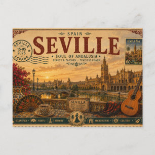 Souvenir aus Sevilla für Ihren Urlaub Postkarte
