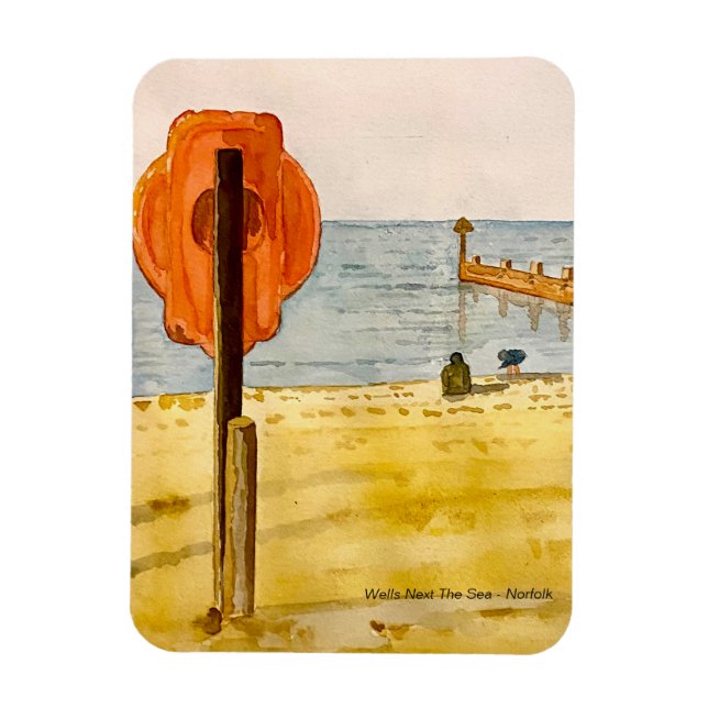 Souvenir aus Wells Next The Sea Norfolk England Magnet (Vertikal)