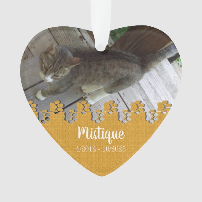 Souvenir commémoratif de l'animal de compagnie Kee (devant)