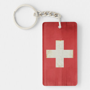 Souvenir de porte - clé de drapeau de la Suisse
