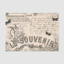 Souvenir Decoupage Tissue Paper - Französisch Vint