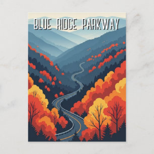 Souvenir der Blue Ridge Parkway aus der Vintage-Ze Postkarte