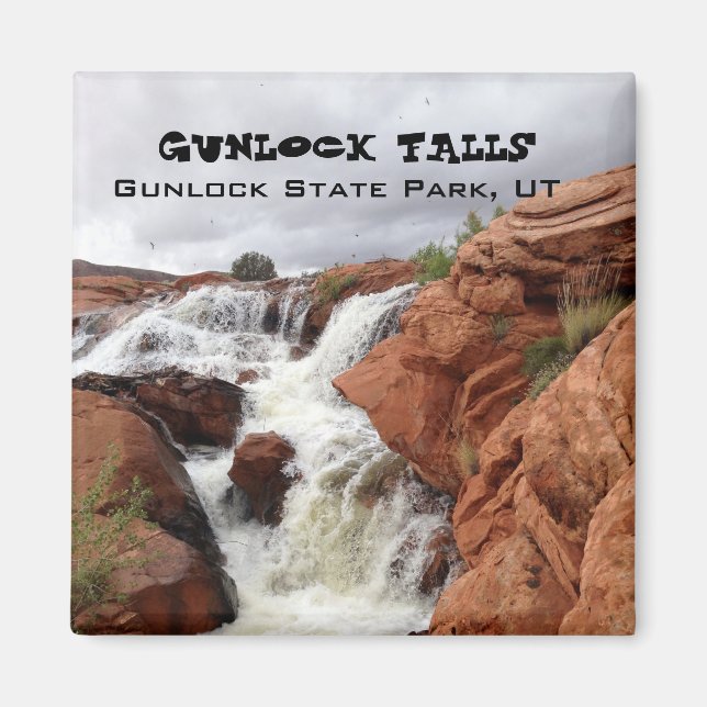 Souvenir Magnet - Gunlock Falls, Gunlock Staat Par (Vorne)