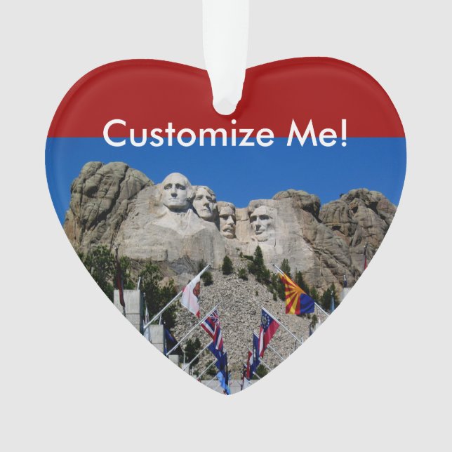 Souvenir personnalisable de photo du mont Rushmore (devant)