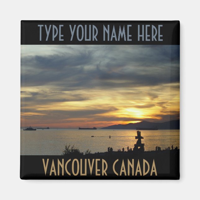 Souvenir personnalisé des aimants frigo de Vancouv (Devant)
