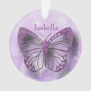 Souvenir personnel de Noël de message de papillon