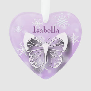 Souvenir personnel de Noël de message de papillon
