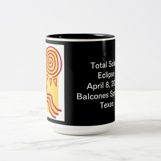 Souvenir-Tasse mit schwarzem Außenbereich Zweifarbige Tasse (Mittel)