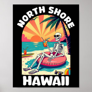 Souvenir von North Shore Oahu Hawaii Hawaiian Surf Poster
