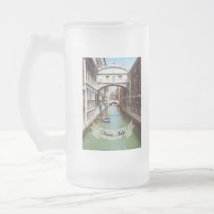 Souvenir von Venedig Italien Bridge of Sights Mattglas Bierglas