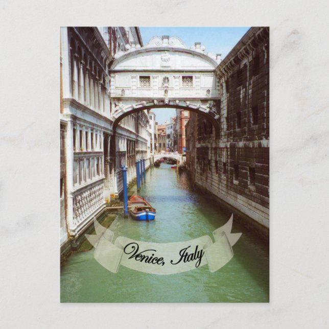 Souvenir von Venedig Italien Bridge of Sights Postkarte (Vorderseite)