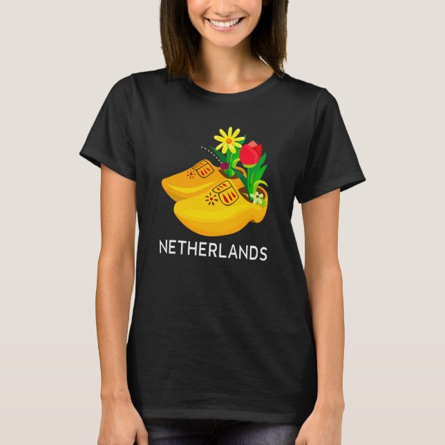 Souvenirs aus den Niederlanden Holzkleidung Dutch  T-Shirt (Vorderseite)