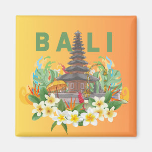 "Souvenirs captivants : Magnets de Bali artisanaux