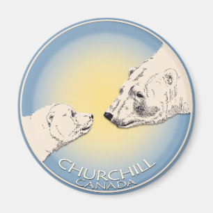 Souvenirs de Churchill Ours Polaire Aimants et Cad