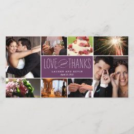 Souvenirs doux Mariage Merci Carte photo