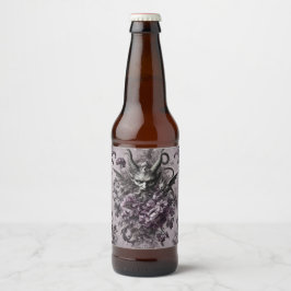 Souverän des Untoten - gotische Blume Bierflaschenetikett