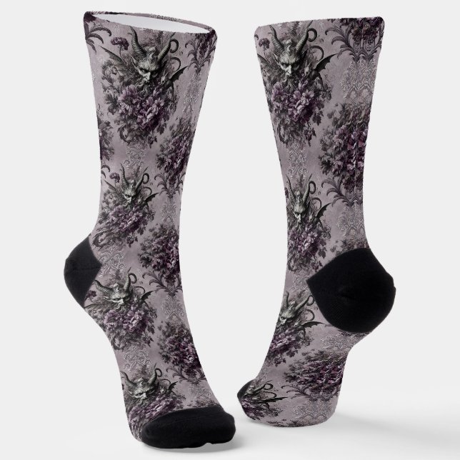 Souverän des Untoten - Gotische Tapestry Socken (Gewinkelt)