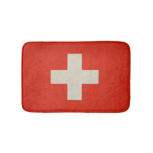 Souveräne Staatsflagge des Grunge von der Schweiz Badematte
