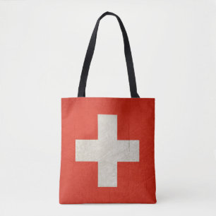 Souveräne Staatsflagge des Grunge von der Schweiz Tasche