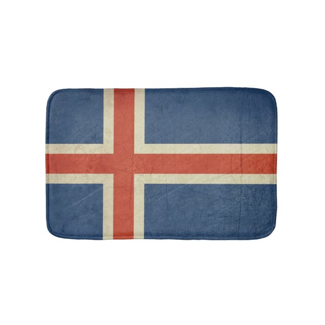 Souveräne Staatsflagge des Grunge von Island Badematte (Vorderseite)
