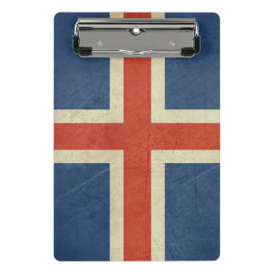 Souveräne Staatsflagge des Grunge von Island Mini Klemmbrett