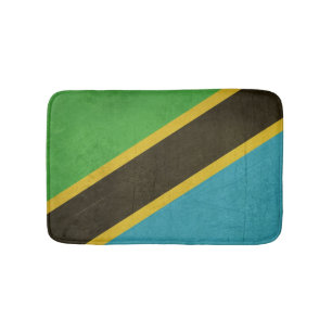 Souveräne Staatsflagge des Grunge von Tanzania Badematte