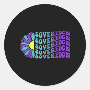 Souveräner Sonnenblume zur Suizidpräventionsaufklä Runder Aufkleber