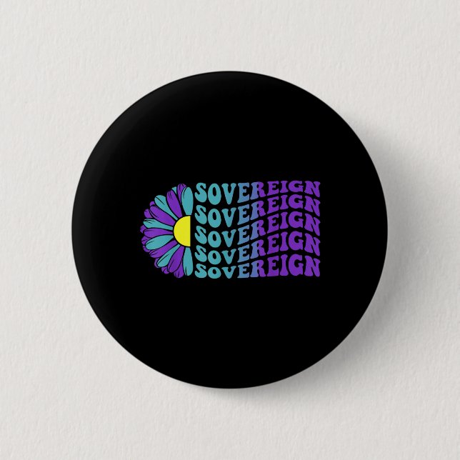 Souveräner Suizidpräventions-Bewusstseinssonnenblu Button (Vorderseite)
